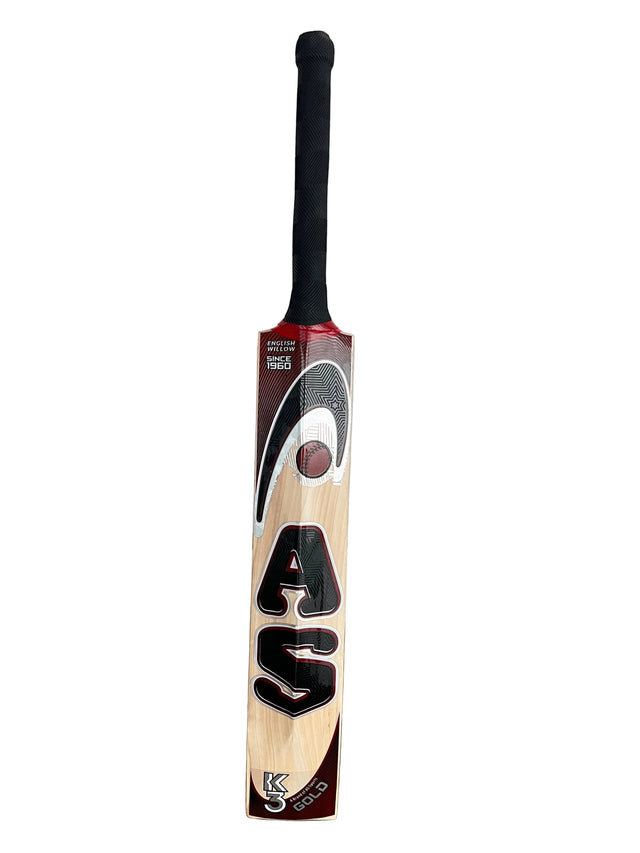 AS English Willow Cricket Bat - GOLD
