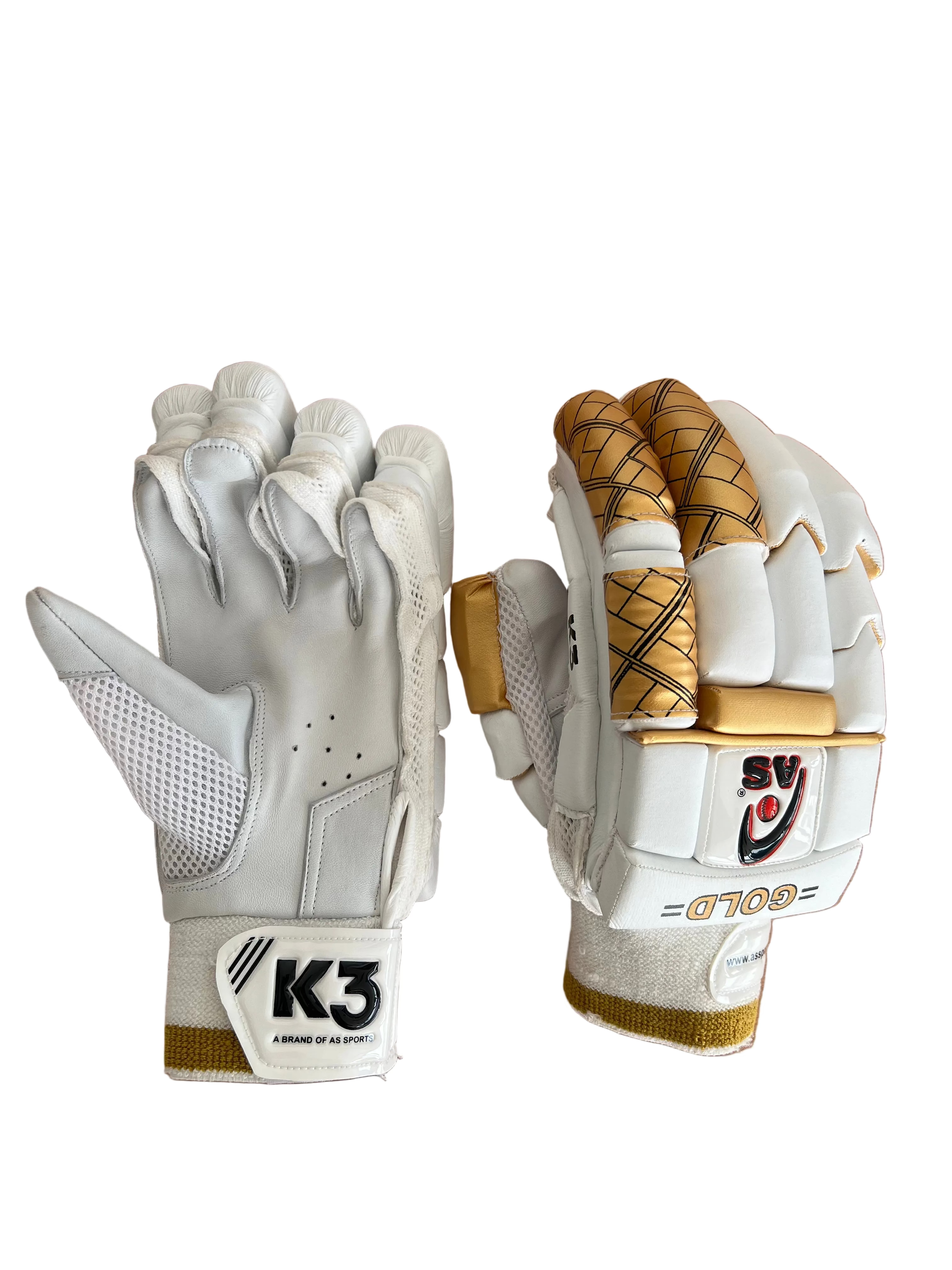 AS K3 Cricket Batting Gloves GOLD AS Sports