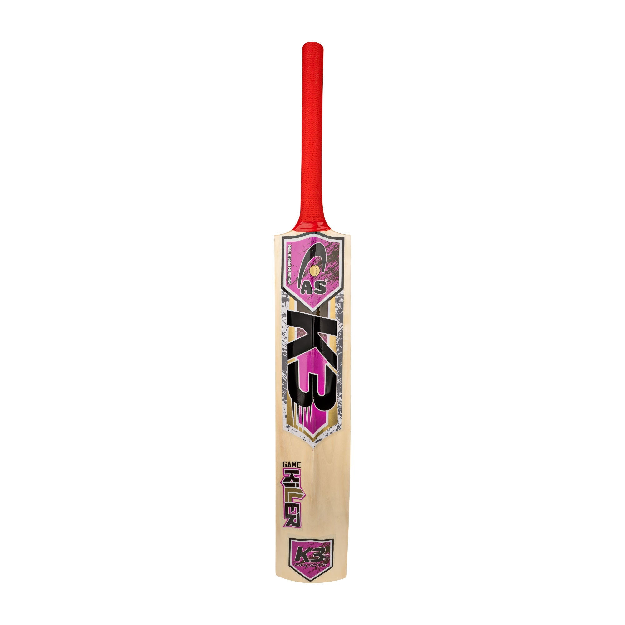 AS Sports K3 Game Killer Platinum 4000 Tape Ball Cricket Bat - Pink | Aggressive Tapeball Bat AS Sports