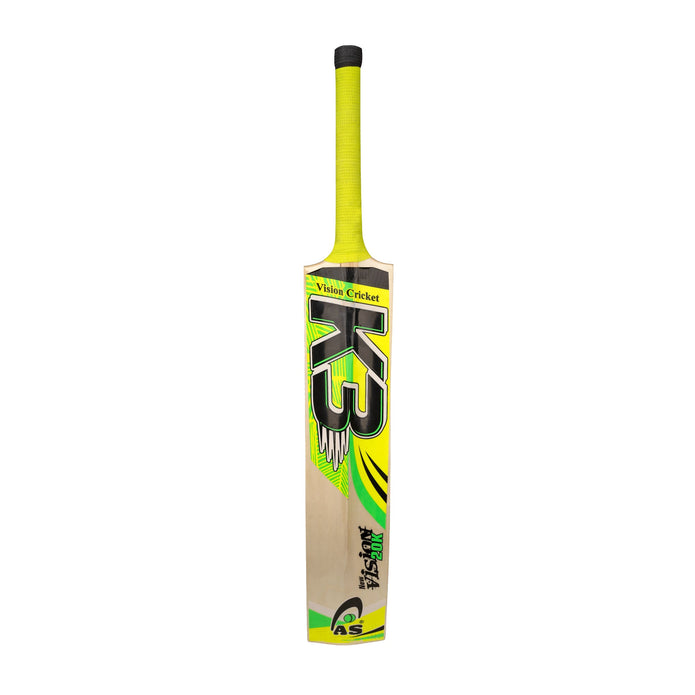 AS Sports K3 New Vision 20k Tape Ball Cricket Bat - Yellow | Premium Tapeball Bat AS Sports