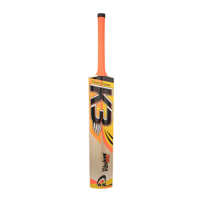 AS Sports K3 New Vision 20k Tape Ball Cricket Bat - Orange | Premium Tapeball Bat AS Sports