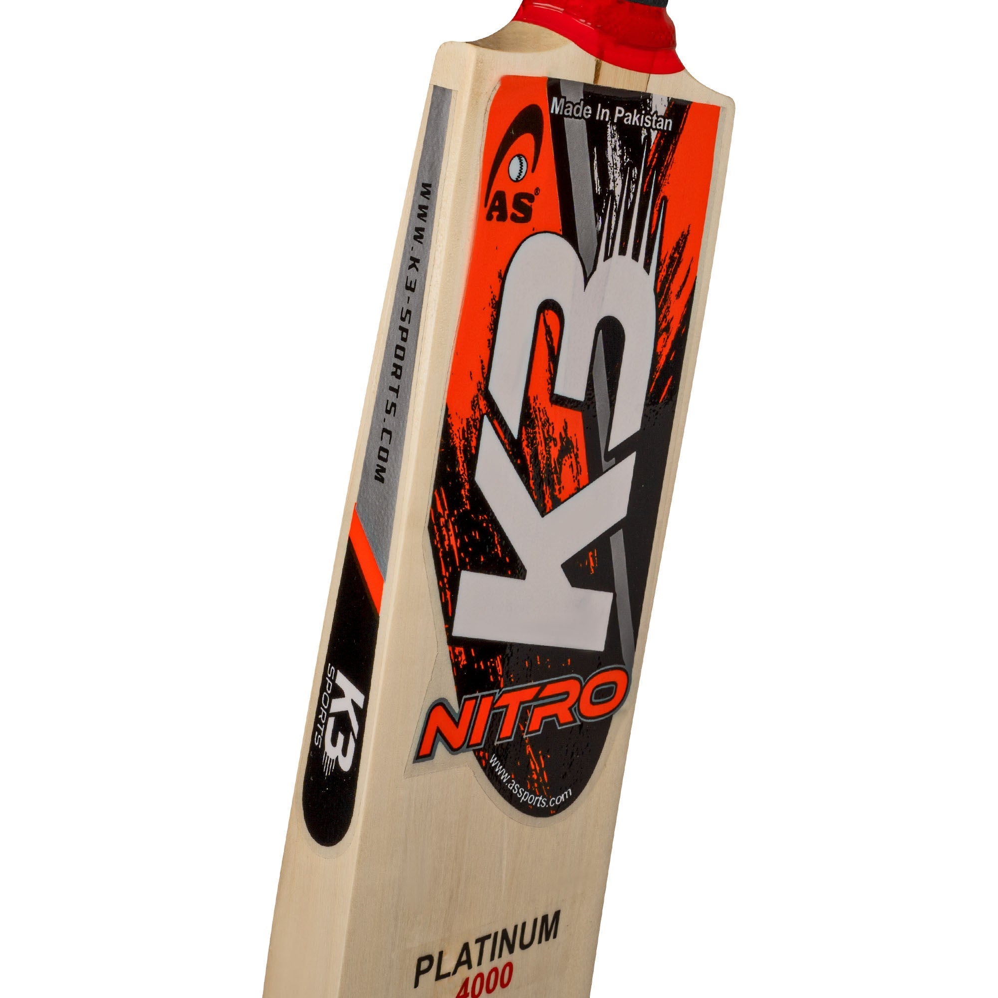 AS Sports K3 Nitro Platinum 4000 Tape Ball Cricket Bat - Orange | Best Tape Ball Bat in Bangladesh AS Sports
