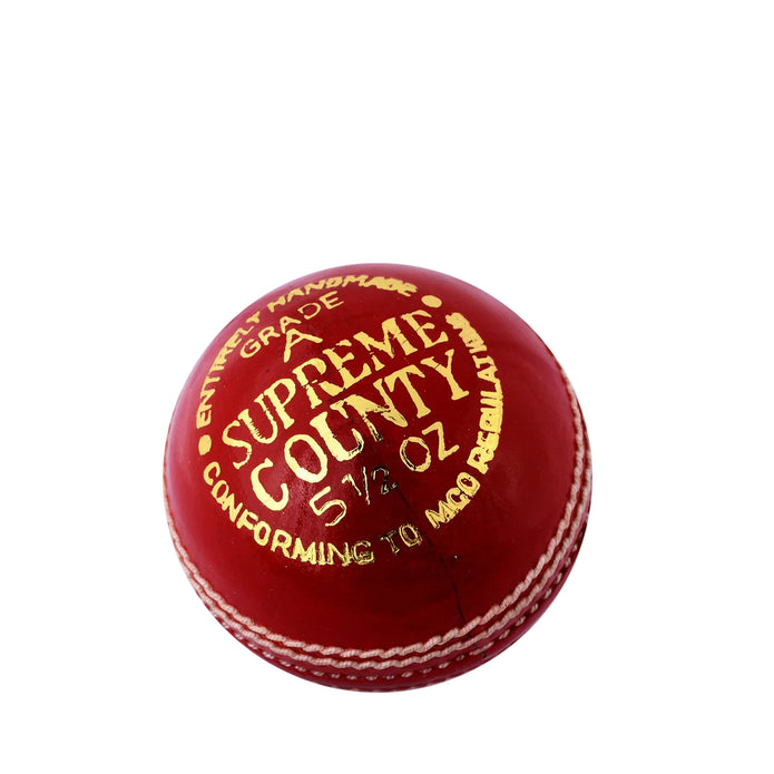 SUPER COUNTY Cricket Ball - Cowhide Leather