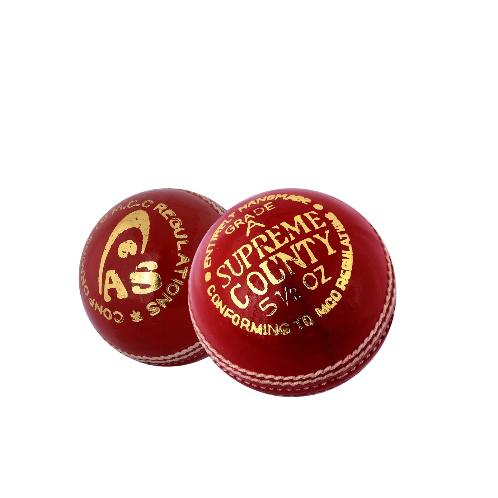 SUPER COUNTY Cricket Ball - Cowhide Leather