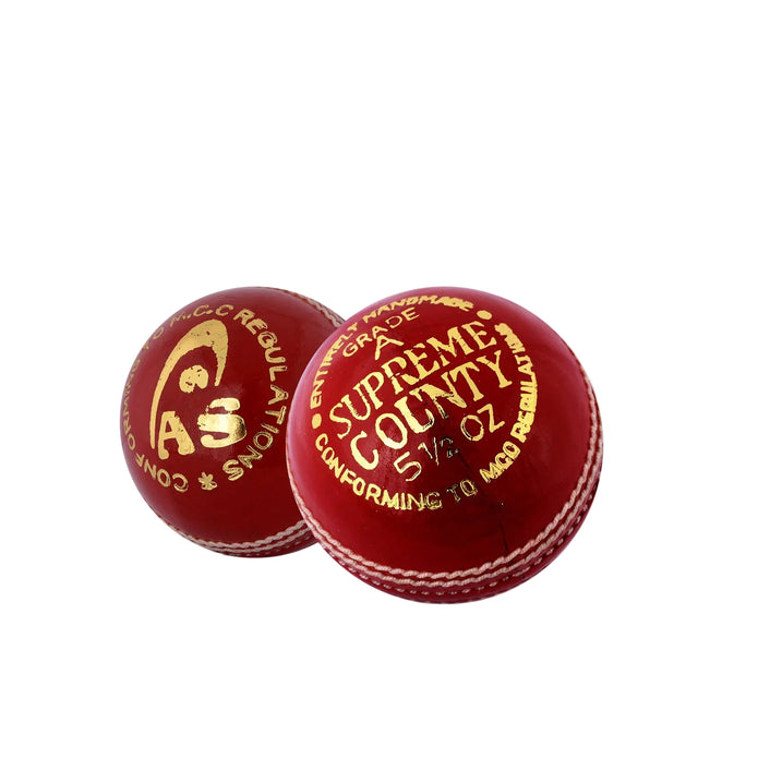 SUPER COUNTY Cricket Ball - Cowhide Leather